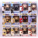Funko: A collection of twelve Funko Pop! Marvel boxed figures to comprise: Winter Soldier 129, Black