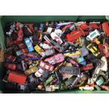 Diecast: A good quantity of vintage playworn diecast vehicles . Over 150 vehicles to include