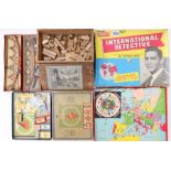 Games: A collection of four vintage boxed games to comprise: Marble Bridge, Chad Valley Shoc,