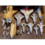 Diecast: A collection of assorted diecast vehicles to include: space shuttles and mixed playworn