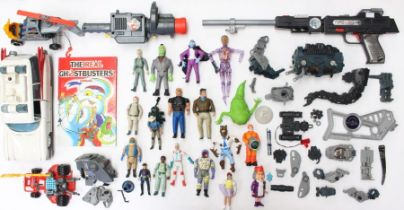 Ghostbusters: A collection of assorted Ghostbusters figures and vehicles to include: ECTO-1,