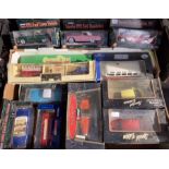 Diecast: A collection of assorted diecast vehicles, 12 boxed vehicles, some with box wear. Please