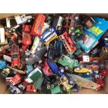 Diecast: A quantity of vintage playworn diecast vehicles, approximately 240 to include Corgi, Dinky,