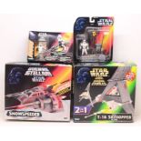 Star Wars: A collection of four boxed Star Wars items to comprise: Luke's T-16 Skyhopper Deluxe;