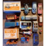 Diecast: A collection of assorted diecast vehicles to include Corgi, Matchbox, Dinky, some TV & Film