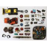Diecast: A collection of assorted playworn diecast, and parts to include: Tonka, Dinky, Charbens and