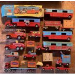 Diecast: A collection of assorted Corgi Chipperfields and Pinder Circus Vehicles in playworn