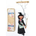 Pelham: A boxed Pelham Puppet, Witch, Type SM, label has been mostly removed. Puppet string has