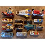 Diecast: A collection of assorted diecast vehicles to include TV related vehicles. In playworn