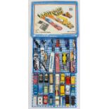 Matchbox: A collectors carry case, containing various Matchbox and other diecast vehicles, playworn,