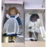 Gotz: A pair of Gotz dolls, one 13” tall, one 18” tall, both in original boxes, along with another