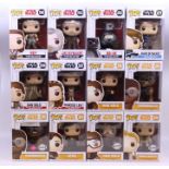 Funko: A collection of twelve Funko Pop! boxed figures to comprise: Rey 190, Luke Skywalker 193,