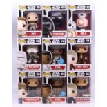 Funko: A collection of seventeen Funko Pop! Star Wars boxed figures to comprise: Rey 58, Kylo Ren