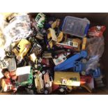 Diecast: A good quantity of vintage playworn diecast vehicles. Approximately 100 vehicles to include
