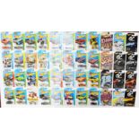 Hot Wheels: A collection of approximately 40 Hot Wheels long card and 50 Hot Wheels short card