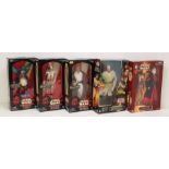 Star Wars: A collection of five boxed Star Wars: Episode I 12" figures to comprise: Obi-Wan