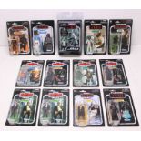 Star Wars: A collection of 13 Star Wars Vintage Collection carded figures to include: Biker Scout,