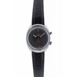 Omega - a gentleman's steel 1970's Omega Chronostop wristwatch, grey round dial with applied