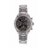 Omega - a gentleman's stainless steel Omega Speedmaster Automatic calendar chronograph wristwatch,