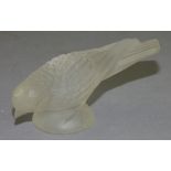 1930s frosted glass bird 12cm in length (1) Condition very minor nibbles on edge of base