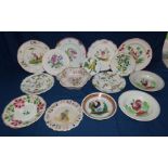 Collection of Hand-painted wares 19th and 20th C , French pottery and faience wares to include