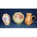 Studio pottery vase by Maija Hay , Takoma arts pottery Massacuses , marks to base 19.5 cm high , an
