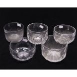 A collection of cut glass finger bowls (5)