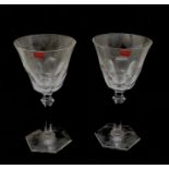 A pair of Baccarat glasses, with the stickers remaining, 19cm H (2)