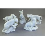 Group of 5 Japanese porcelain animals , 20th C (5) Condition good