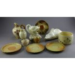 A collection of late 19th and 20th Royal Worcester , Locke & co Worcester and Belleek . Royal