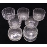 A group of nine glass and cut glass finger bowls of differing ages (9)