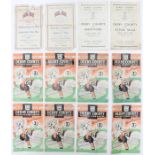 Derby County: A collection of assorted 1940s Derby County programmes to comprise: Leicester City