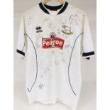 Derby County: A signed Derby County 2003-05 home shirt, signed by over 20 various players. Shirt