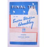 F.A. Cup: A 1936 F.A. Cup Final programme, Arsenal v Sheffield United, 25th April 1936, ex fold to