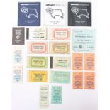 Derby County: A collection of assorted Derby County used season ticket books, 1970s, 80s and 90s;