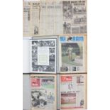 Derby County: A collection of assorted Ram Newspapers, contained within three official Derby