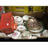 A collection of Royal Crown Derby Posie wares, tea and china wares including boxed items, along with