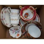 A collection of ceramics to include: A pair of 19th Century Spode pattern no: 3886 teacups,