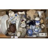 A good collection of mixed Chinese, Staffordshire and Continental ceramics