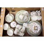 Two early  20th Century tea sets including Aynsley Rose and Williamsons Heathcote china