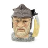 A Royal Doulton large character jug modelled as a Gladiator D6550, factory stamp to base and