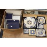 A collection of boxed Royal Worcester Millennium pieces, including: a mantel clock, Elgar bowl,