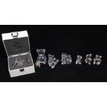 A collection of Swarovski teddy bears, all boxed (9)