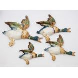 Four Beswick vintage wall hanging flying geese one is AF
