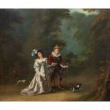 **WITHDRAWN** Attributed to John Cawse (1779-1862), The Squire And His Daughter, boy hiding in tree,