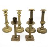 A collection of late 19th Century and early 20th Century candlesticks (6)