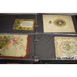 A collection of 19th and early 20th Century Christmas cards, Love/Valentines cards, mid 19th Century