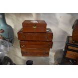 A collection of boxes, late 19th and early 20th Century scientific instruments, including Sikes