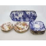 Royal crown Derby early 20th Century china items, blue and white and Olde Avesbury