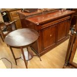 A Victorian mahogany chiffonier with single drawer over two doors, 2 losses to rear of top, length